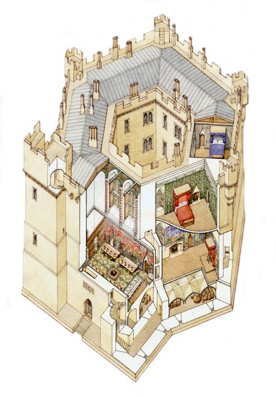 Vieux château de Wardour, Salisbury, vers 1390 - Stephen Conlin
