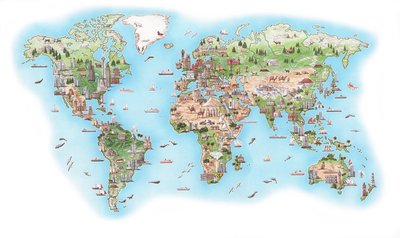 Atlas mondial illustré (dessiné en 1998) - Stephen Conlin