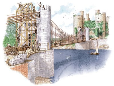 La construction du pont de Conwy, Comté de Conwy - Stephen Conlin