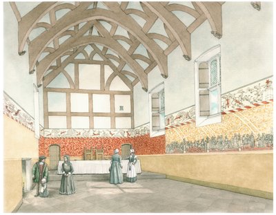 La grande salle de Cothay Manor, près de Wellington, Somerset, 2016 - Stephen Conlin