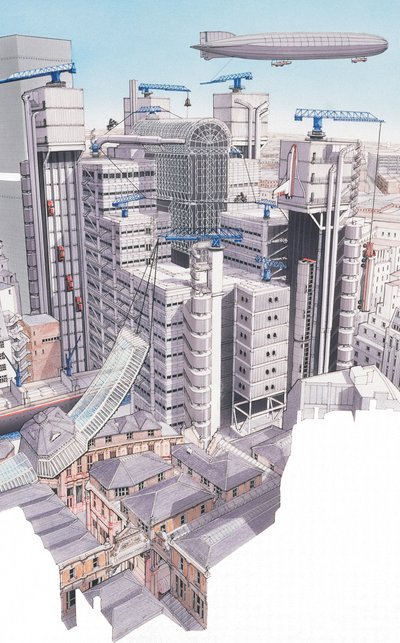 Le bâtiment Lloyds, City de Londres, vers 1987-1995 - Stephen Conlin