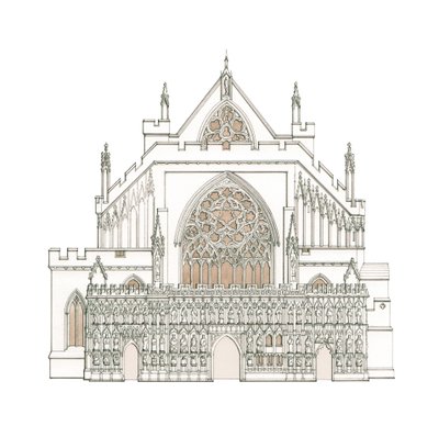 La façade ouest de la cathédrale d