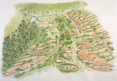 Village médiéval de Wharram Percy, North Yorkshire, 13ème siècle - Stephen Conlin