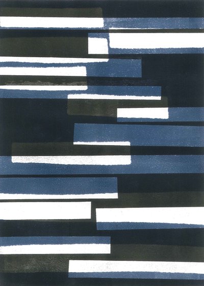Boards I, 2015 (monoprint sur papier) - Stephen Dow