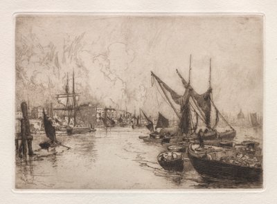 Sur la Tamise à Canterbury, août 1884 - Stephen Parrish