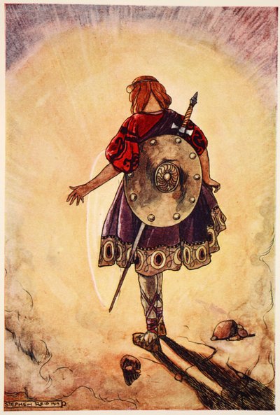 Cuchulain suit la roue brillante, illustration de 