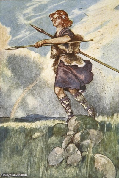 Cuchulain part pour Emain Macha, illustration de 