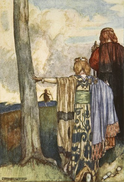 La reine Maeve rencontre Cuchulain, illustration de 