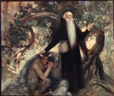 Saint Antoine et le Satyre, illustration de 
