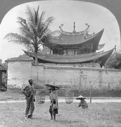 Maison de joss pittoresque chinoise, Bhamo, Birmanie, 1908 - Stereo Travel Co