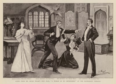 Scène de la pièce, Une femme sans importance, d