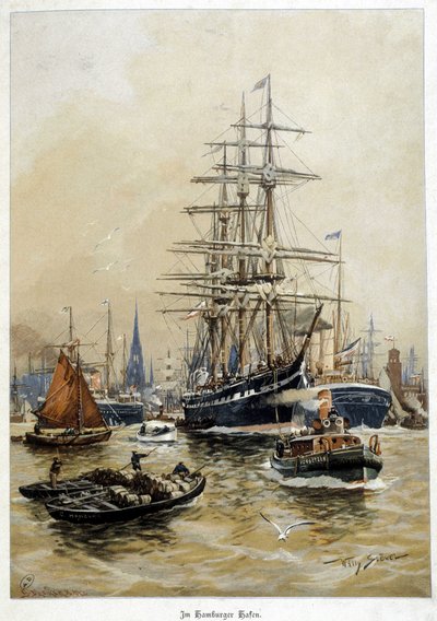 Le port de Hambourg, début 20e siècle - Willy Stoewer 
