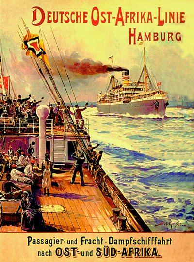Affiche publicitaire pour la German East Africa Line, Hambourg, 1904 - Stoewer Willy