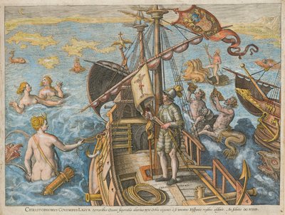 Christophe Colomb Ligur Americae Retectio, 1591 - Stradanus