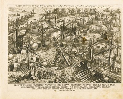 La bataille de Lépante le 7 octobre 1571, ca 1578 - Stradanus