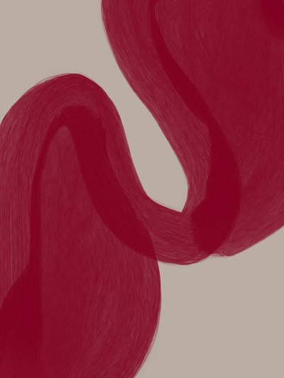 Courbes rouges sinueuses - Studio Palette