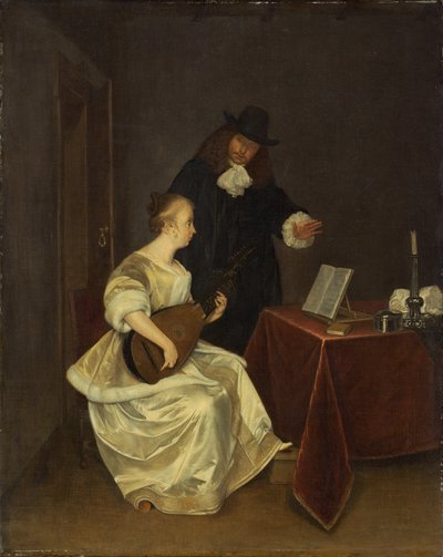 La Leçon de musique - Studio of Gerard ter Borch the Younger