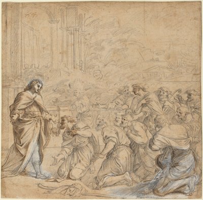 Joseph se révélant à ses frères en Égypte - Studio of Pier Francesco Mola