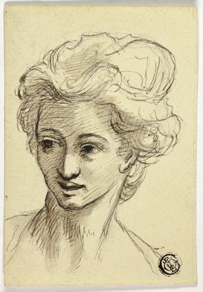 Tête de femme, tournant à gauche - Style of Angelica Kauffmann