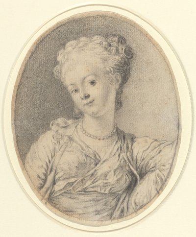 Tête de dame - Style of Gabriel Jacques de Saint Aubin