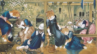 Illustration de Cats Galore! A Compendium of Cultured Cats (pub. 2015) - Susan Herbert