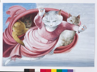 Illustration de Cats Galore! A Compendium of Cultured Cats (pub. 2015) - Susan Herbert