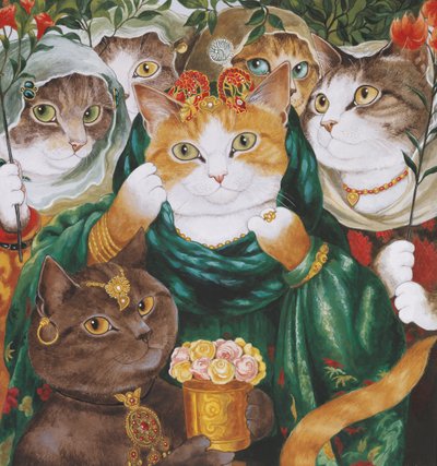 Illustration de Cats Galore! A Compendium of Cultured Cats (pub. 2015) - Susan Herbert