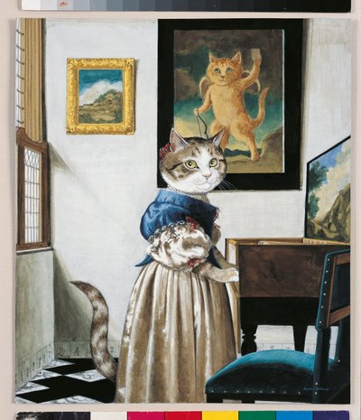 Illustration de Cats Galore! A Compendium of Cultured Cats (pub. 2015) - Susan Herbert