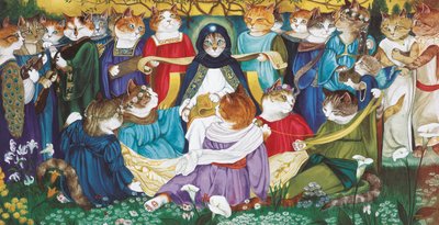 Illustration de Cats Galore! A Compendium of Cultured Cats - Susan Herbert