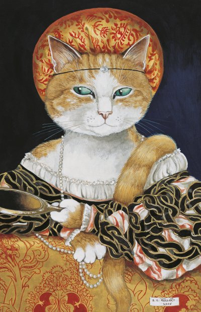 Illustration de Cats Galore! A Compendium of Cultured Cats - Susan Herbert