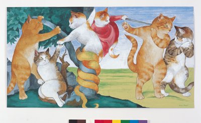 Illustration de Cats Galore! A Compendium of Cultured Cats (pub. 2015) - Susan Herbert