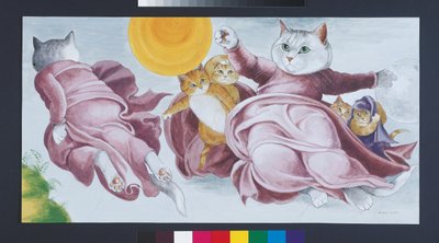 Illustration de Cats Galore! A Compendium of Cultured Cats (pub. 2015) - Susan Herbert