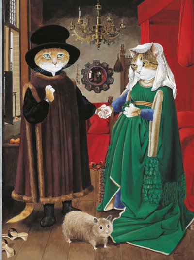 Illustration de Cats Galore! A Compendium of Cultured Cats (pub. 2015) - Susan Herbert