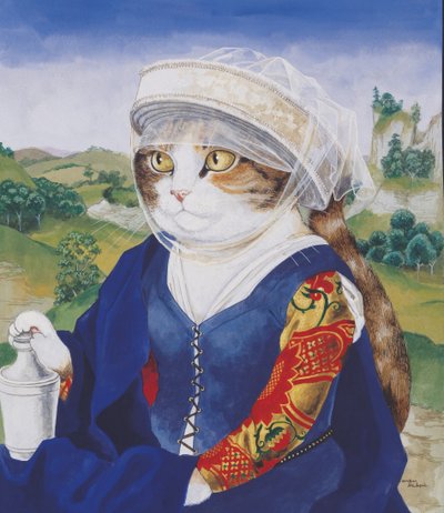 Illustration de Cats Galore! A Compendium of Cultured Cats (pub. 2015) - Susan Herbert