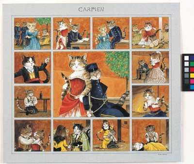 Illustration de Cats Galore! A Compendium of Cultured Cats (pub. 2015) - Susan Herbert