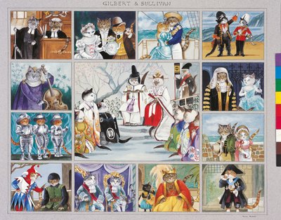 Illustration de Cats Galore! A Compendium of Cultured Cats (pub. 2015) - Susan Herbert