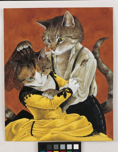 Illustration de Cats Galore! A Compendium of Cultured Cats (pub. 2015) - Susan Herbert