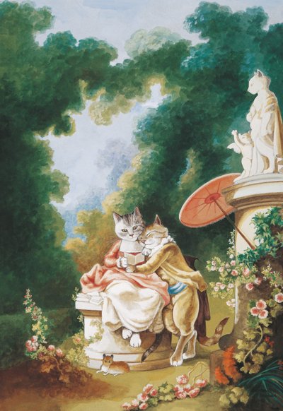 Illustration de Cats Galore! A Compendium of Cultured Cats (pub. 2015) - Susan Herbert