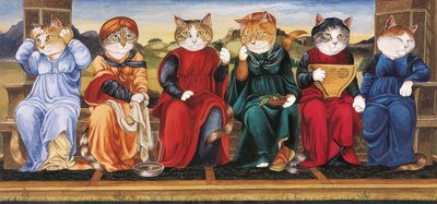 Illustration de Cats Galore! A Compendium of Cultured Cats (pub. 2015) - Susan Herbert