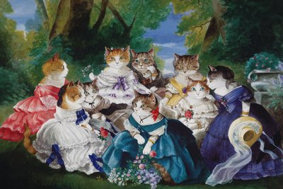 Illustration de Cats Galore! A Compendium of Cultured Cats (pub. 2015) - Susan Herbert