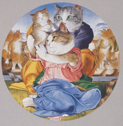 Illustration de Cats Galore! A Compendium of Cultured Cats (pub. 2015) - Susan Herbert