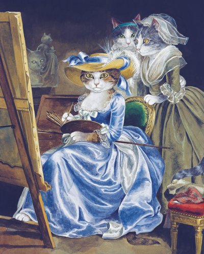 Illustration de Cats Galore! A Compendium of Cultured Cats - Susan Herbert