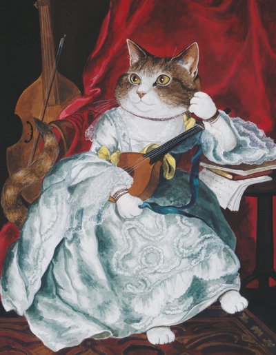 Illustration de Cats Galore! A Compendium of Cultured Cats - Susan Herbert