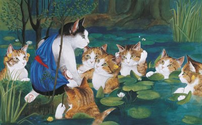 Illustration de Cats Galore! A Compendium of Cultured Cats (pub. 2015) - Susan Herbert