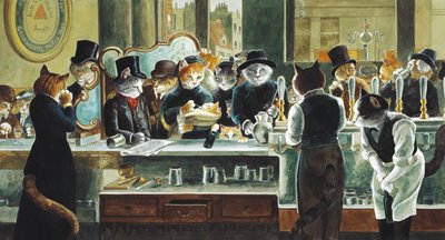 Illustration de Cats Galore! A Compendium of Cultured Cats (pub. 2015) - Susan Herbert