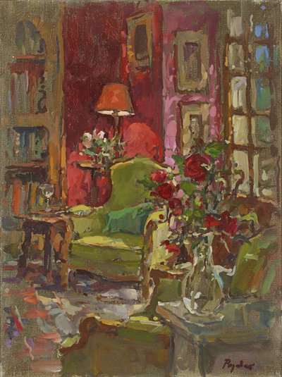 Mur rouge, roses rouges - Susan Ryder