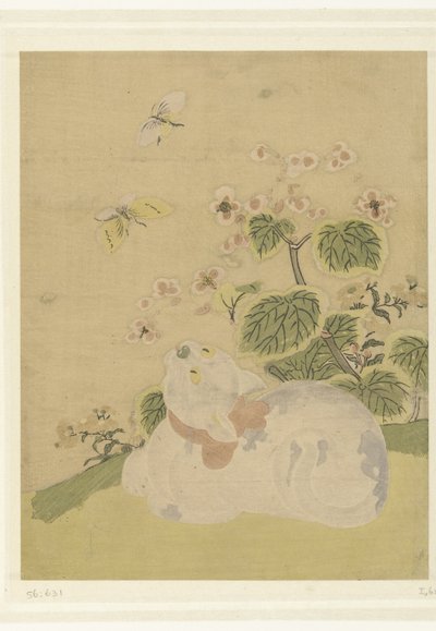 Chat et papillons - Suzuki Harunobu (attributed to)