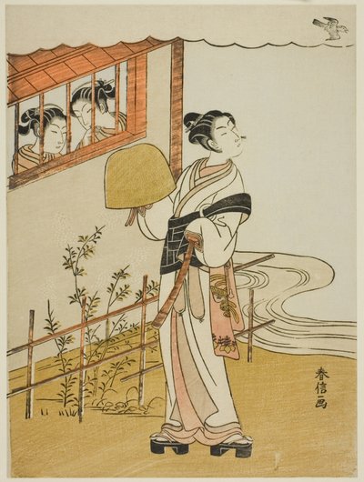 (Fac-similé) Le quatrième mois (Uzuki), de la série "Versions populaires des poètes immortels en quatre saisons" - Suzuki Harunobu