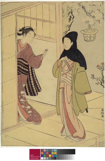 Une visite du soir - Suzuki Harunobu