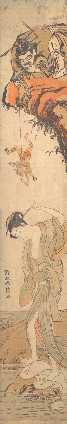 Beauté avec démons, 18e siècle - Suzuki Harunobu